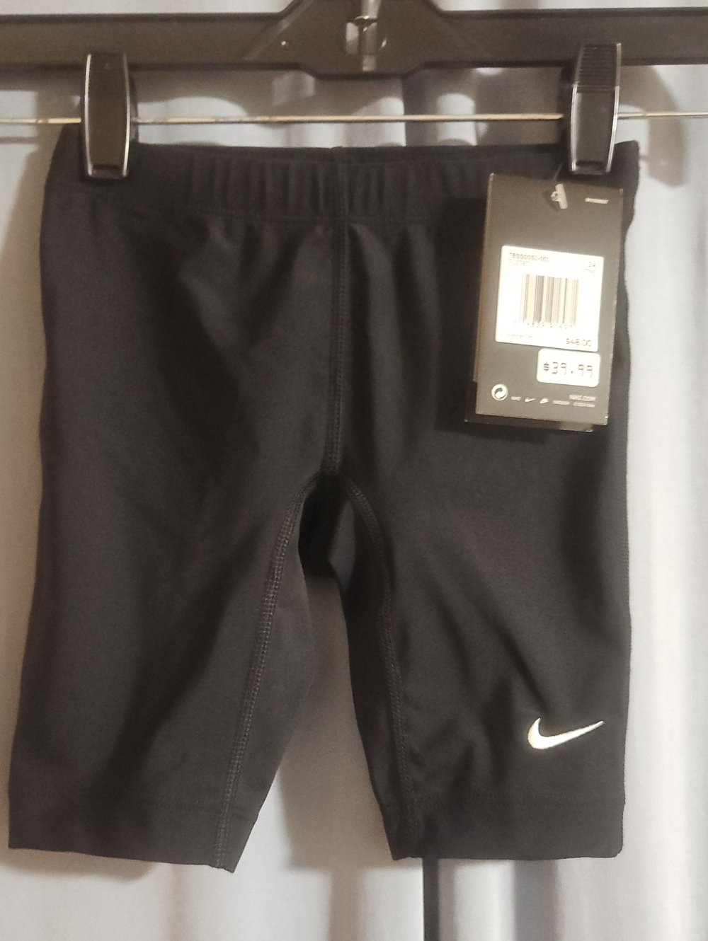 Nike Nylon Core Solid Jammer: BLACK: NEW WITH TAGS: SIZE 24 (S/M)